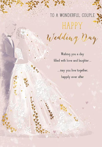 Picture of TO A WONDERFUL COUPLE WEDDING CARD